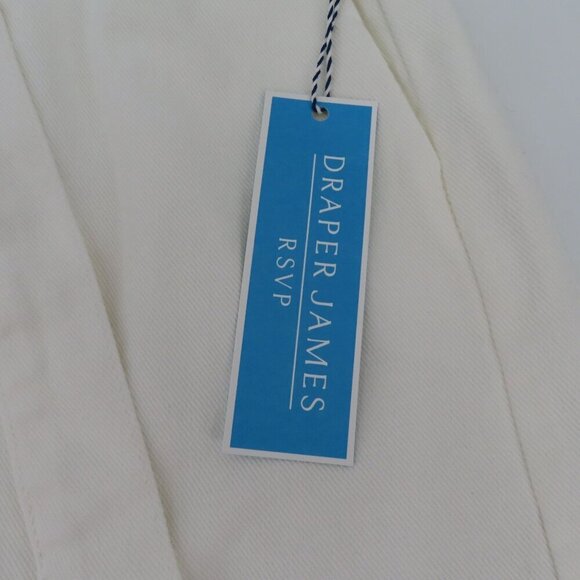 Draper James Womens Small Paperbag White Denim Shorts Waist Tie Cotton Blend NEW - Picture 4 of 9